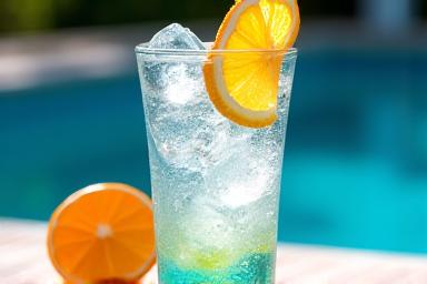 Refreshing glass of water with citrus slices and electrolytes, symbolizing summer hydration.